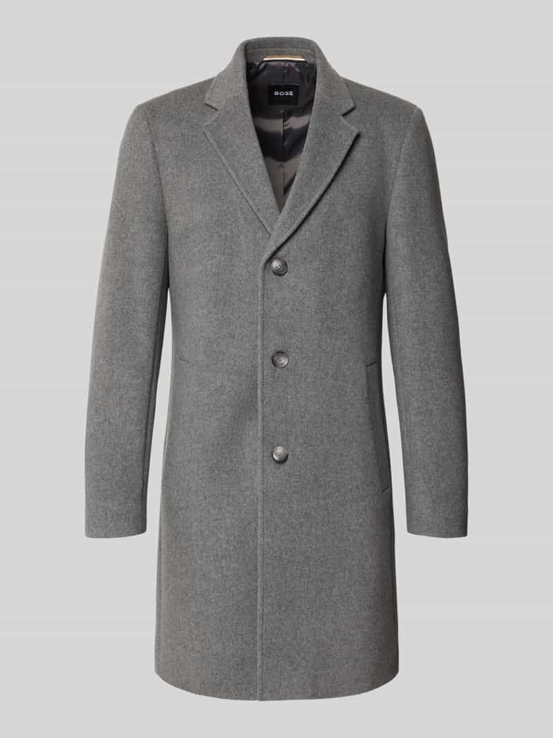 Boss Slim fit functionele lange jas van wolmix model 'HYDE'