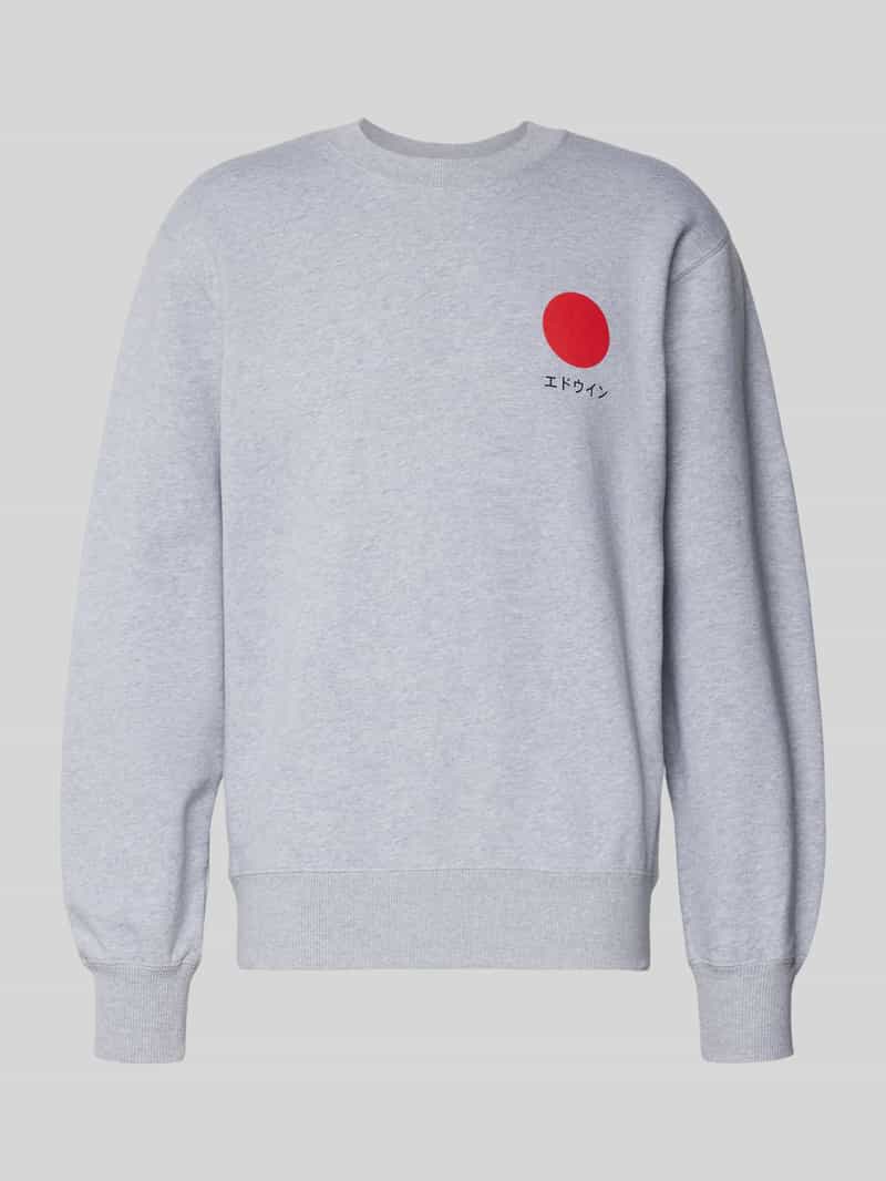 Edwin Sweatshirt met motiefprint model 'JAPANESE SUN'