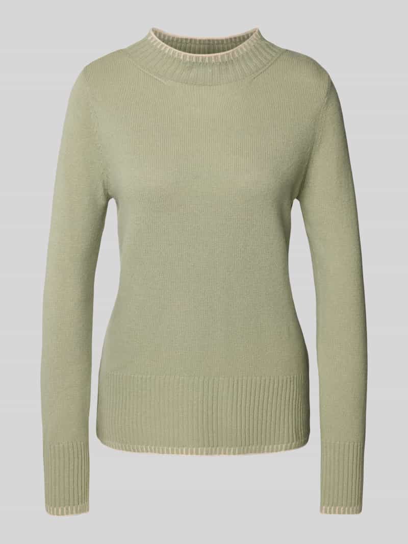 Christian Berg Woman Regular fit shirt met lange mouwen van zuivere wol in gebreide look