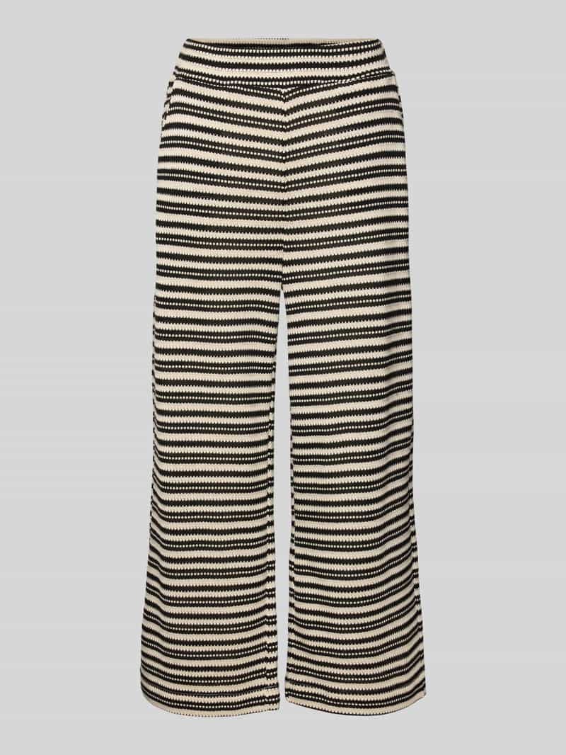 Jake*s Collection Gebreide broek met elastische band en steekzakken