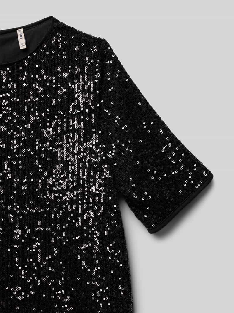 Only Loose fit jurk met pailletten met korte mouwen model 'FRANSA'