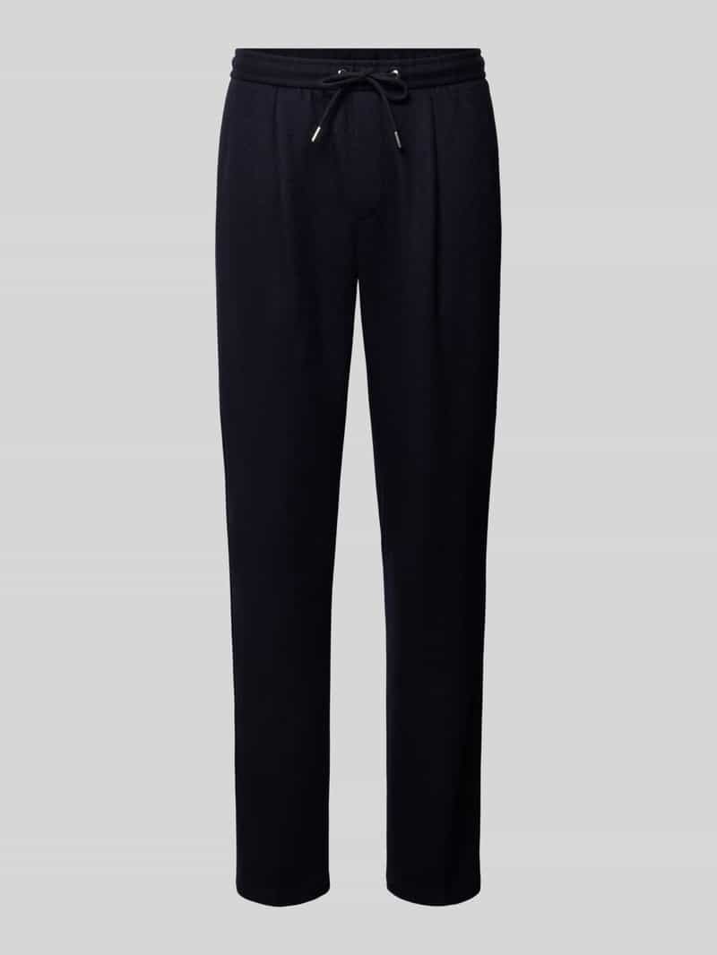 Profuomo Broek met elastische band en tunnelkoord