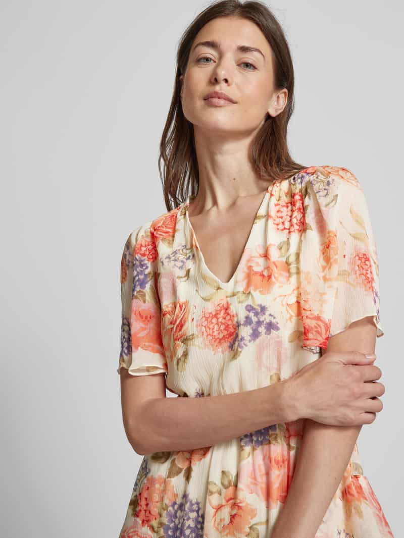 Vero Moda Midi-jurk met bloemenmotief model 'MILLA'
