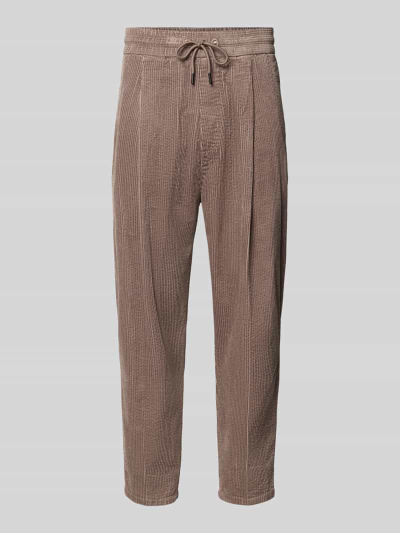 Marc O'Polo DENIM Regular Waist corduroy broek met tunnelkoord als vetersluiting