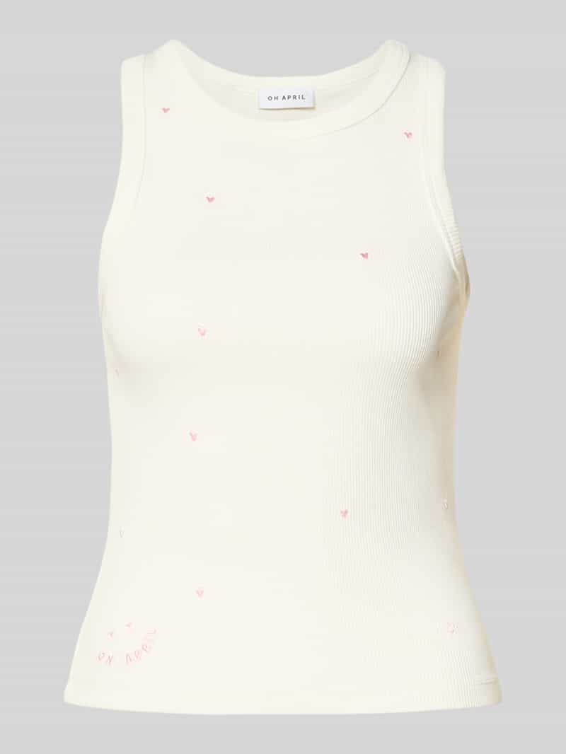 OH APRIL Tanktop in riblook model 'Dany'