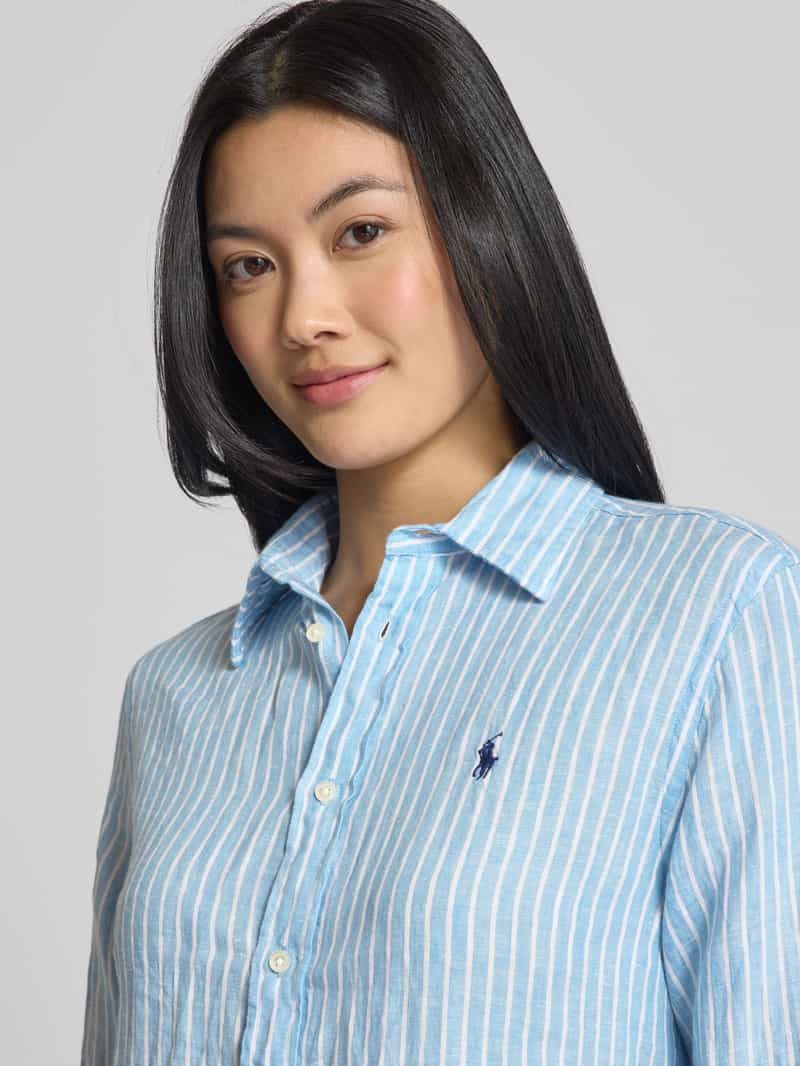 Polo Ralph Lauren Classic fit overhemdblouse van linnen met logostitching