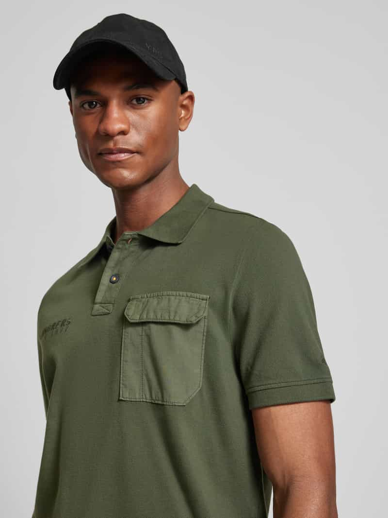 camel active Poloshirt met labelstitching