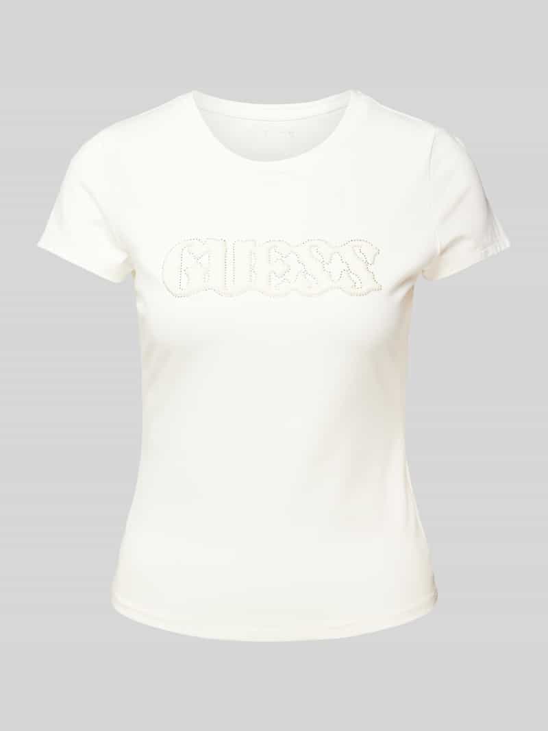 Guess T-shirt met strass-steentjes