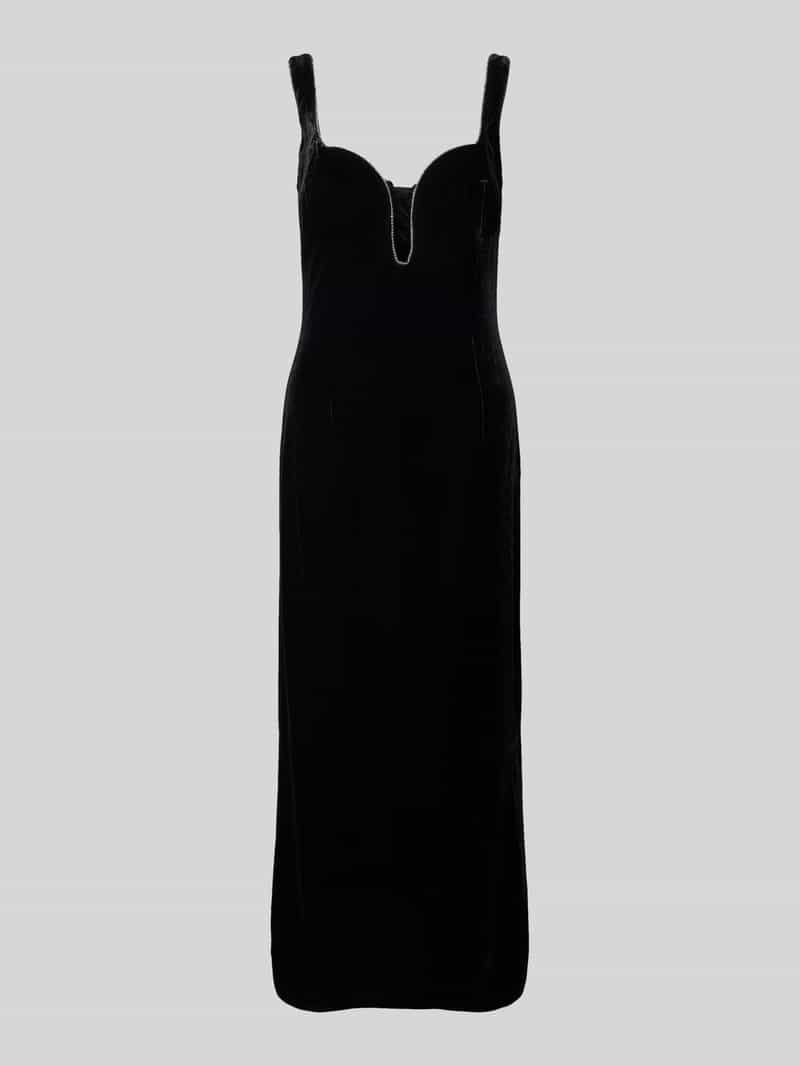 bardot Cocktailjurk van fluweel met siersteentjes model 'BROOKLYN'