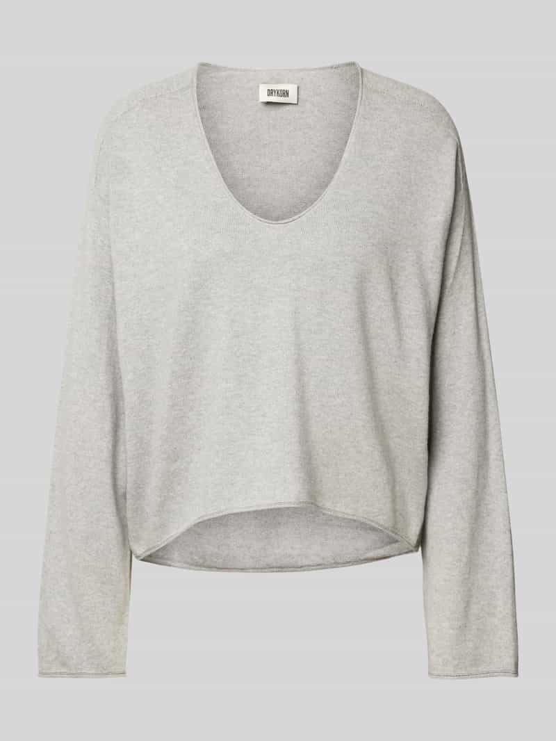 drykorn Korte gebreide pullover met boothals