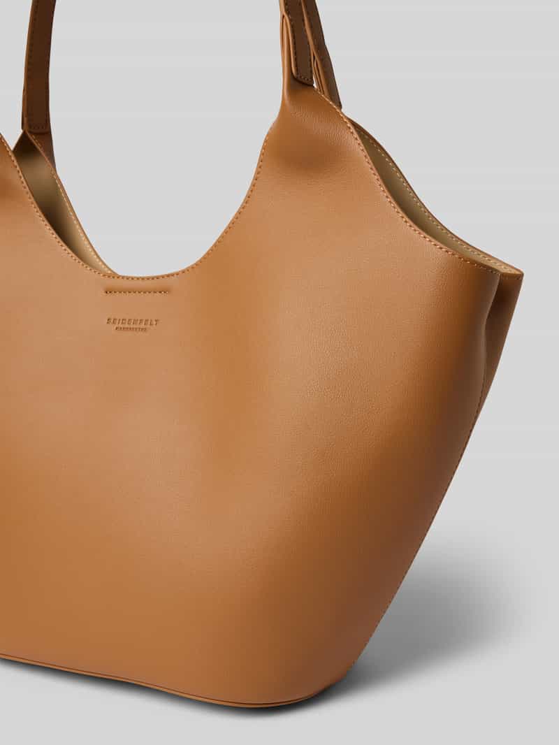 Seidenfelt Shopper in leerlook model 'Nelma Tulip'