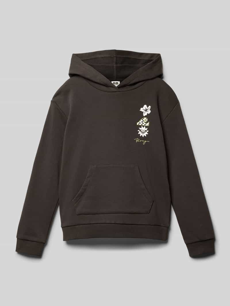 Roxy Hoodie met motief- en labelprint model 'SURF FEELING'