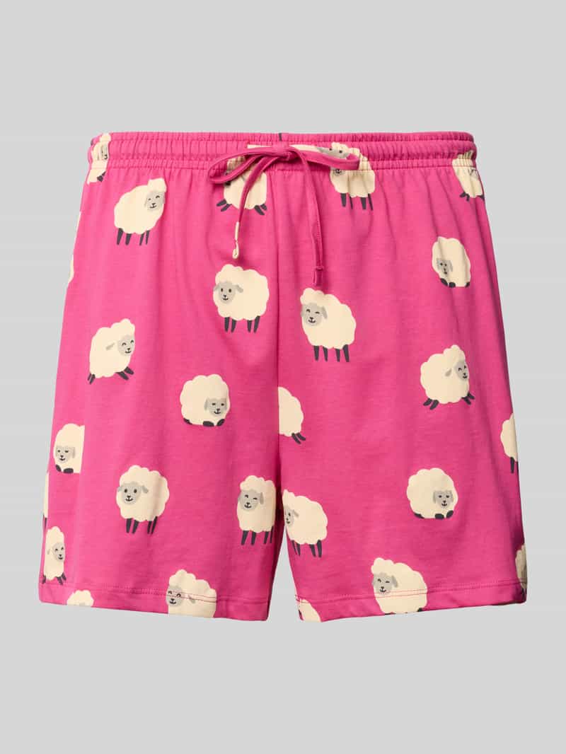 Jake*s Casual Pyjamabroek met elastische band en tunnelkoord