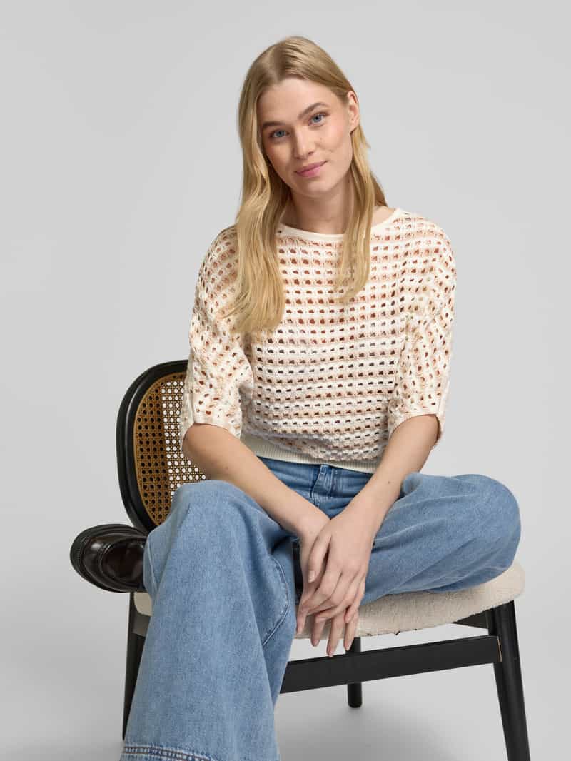 Zero Gebreide pullover met ajourpatroon