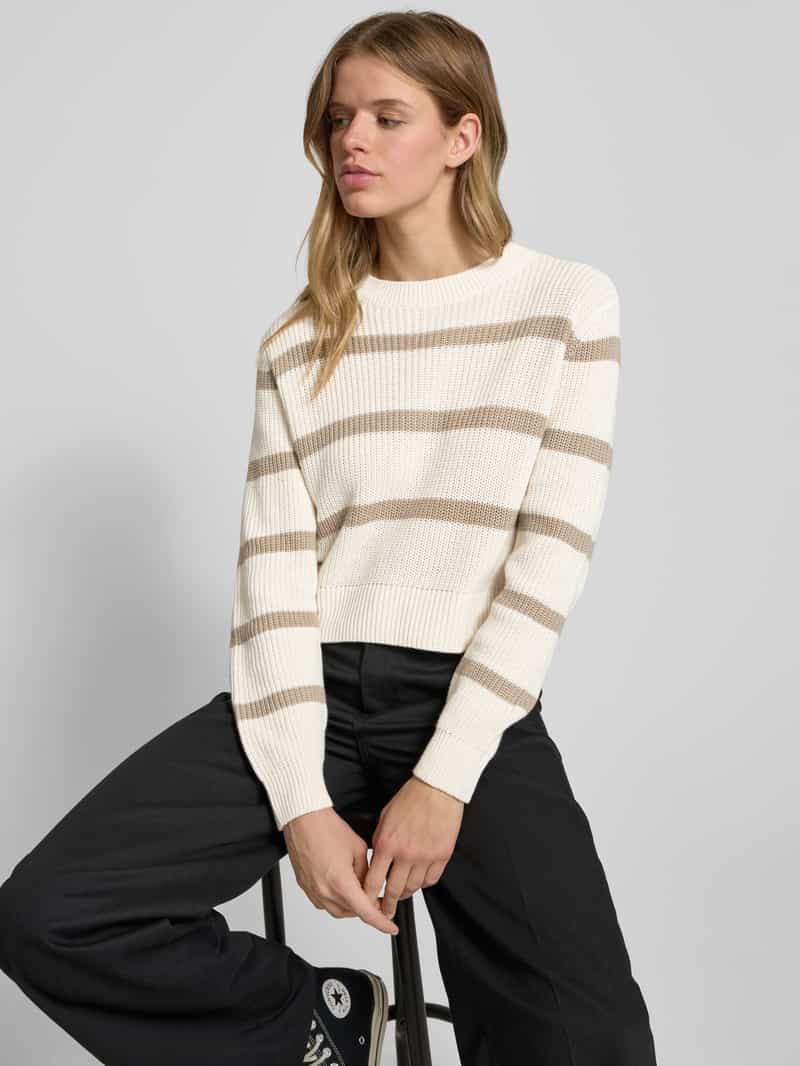 Noisy May Gebreide pullover met ribboorden