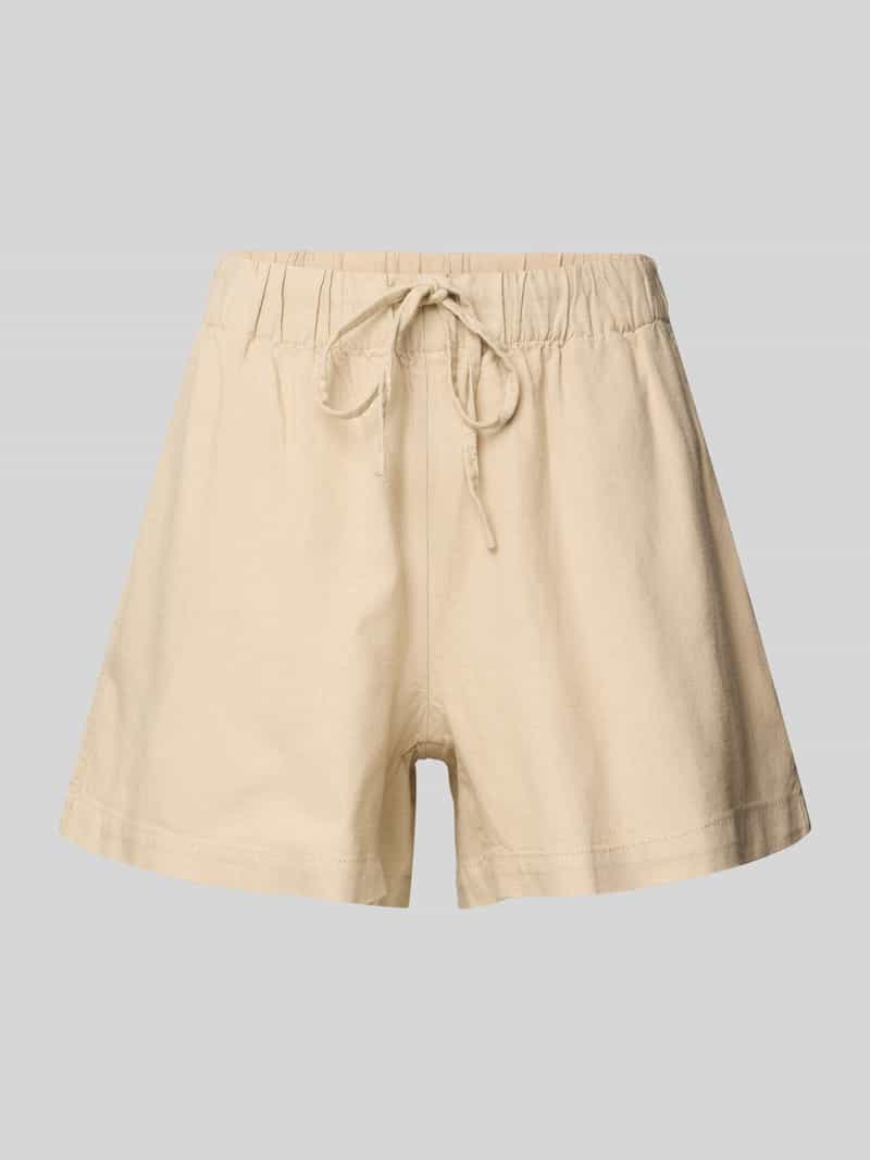 Only Loose fit korte broek van een mix van viscose en linnen model 'CARO'