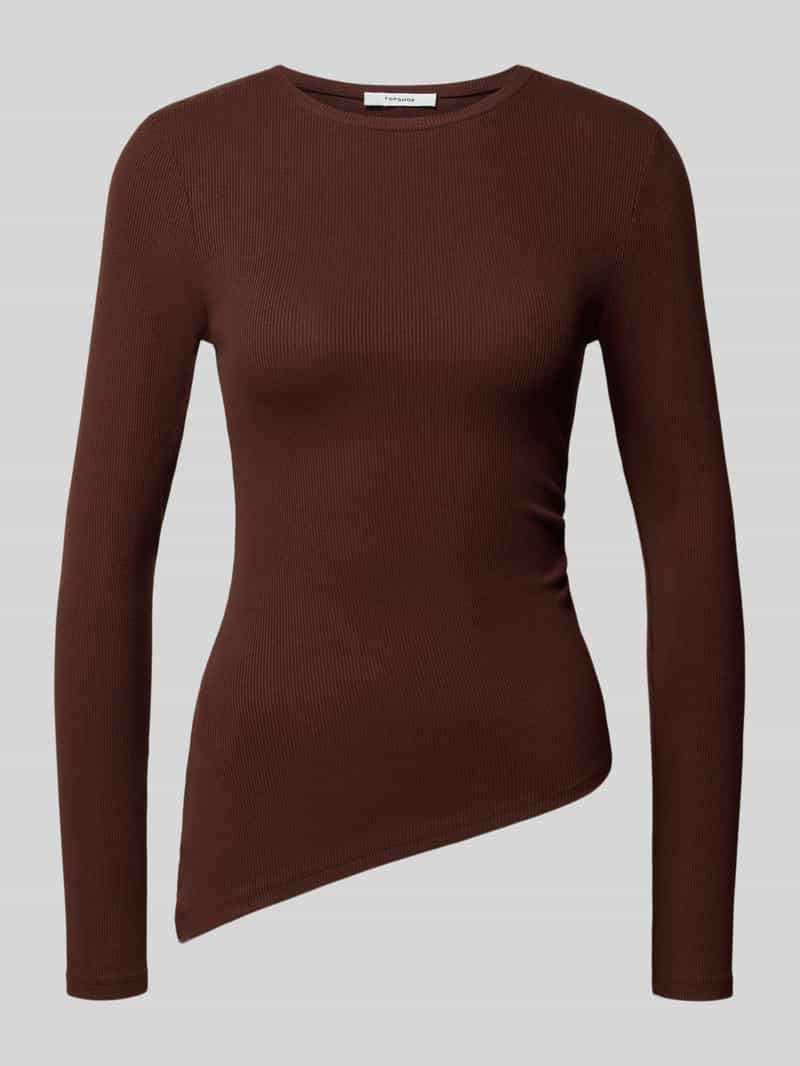 Topshop Shirt met lange mouwen in asymmetrische look model 'RIA'