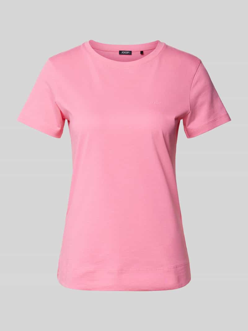 Joop! T-shirt met geribde ronde hals