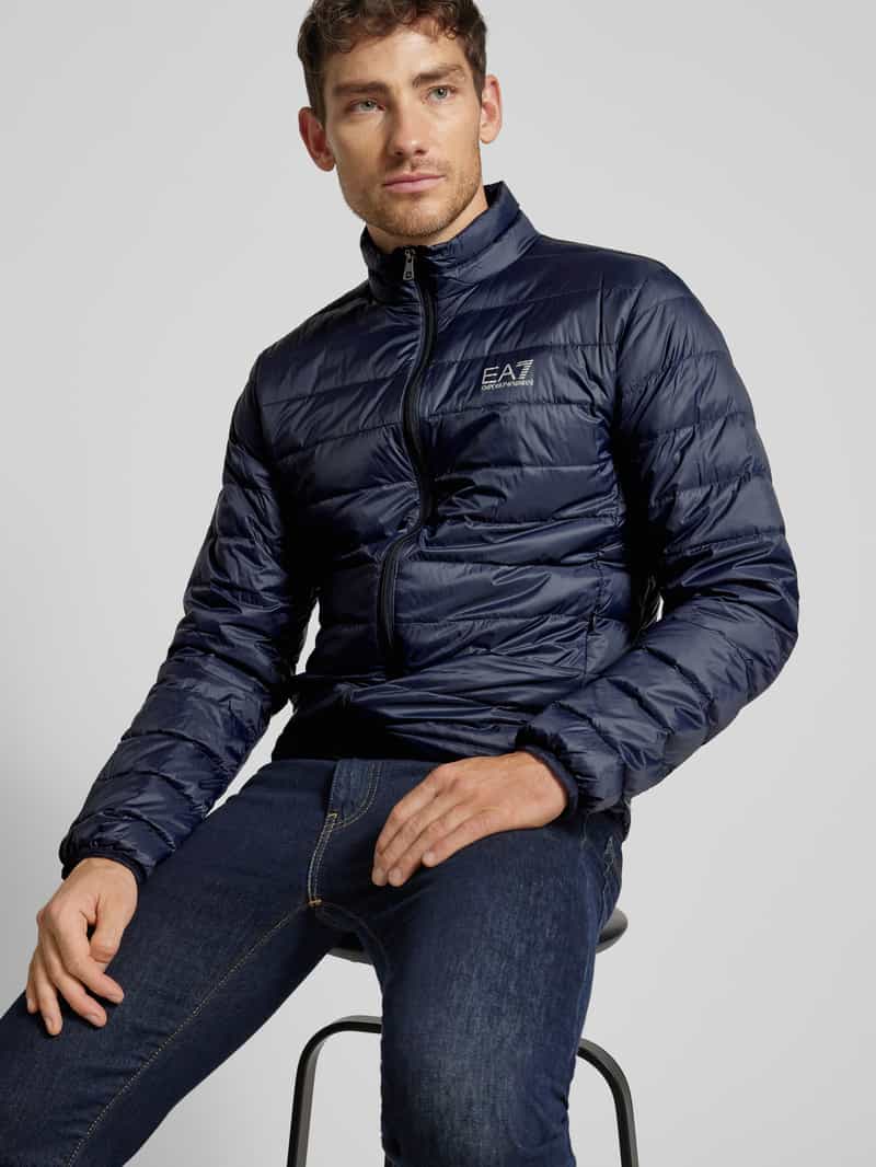 EA7 Emporio Armani Gewatteerd jack met labelprint