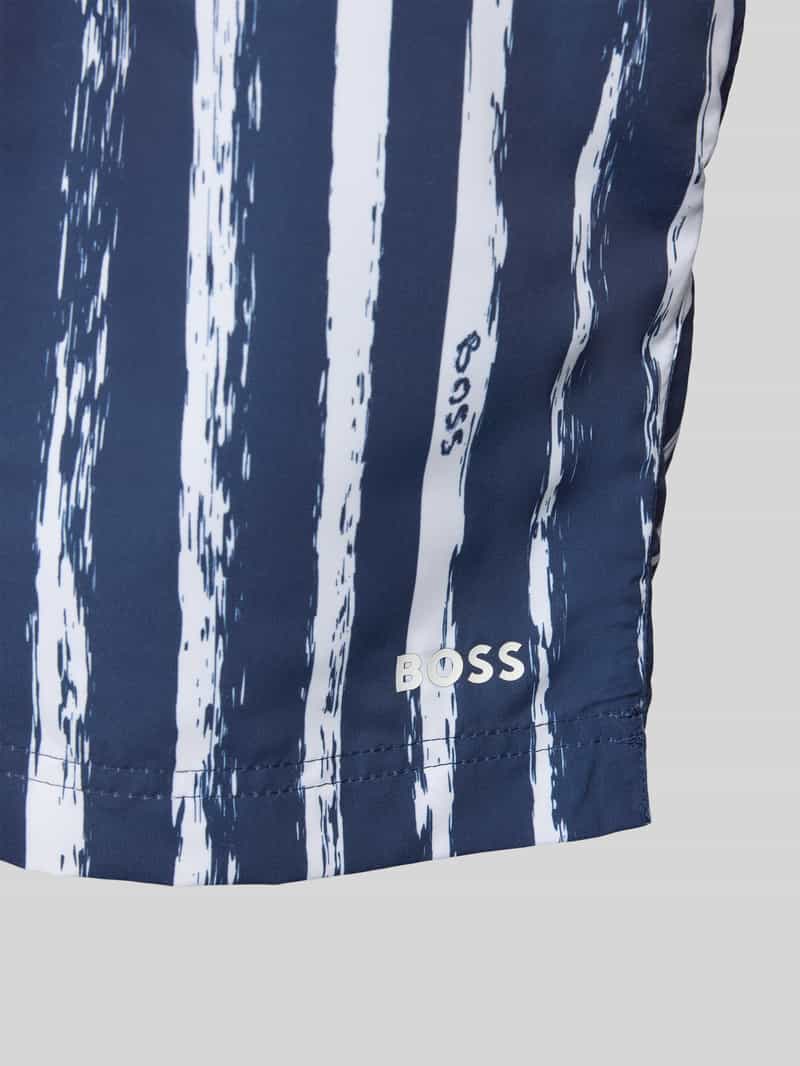 Boss Regular fit zwembroek met mesh-inzet