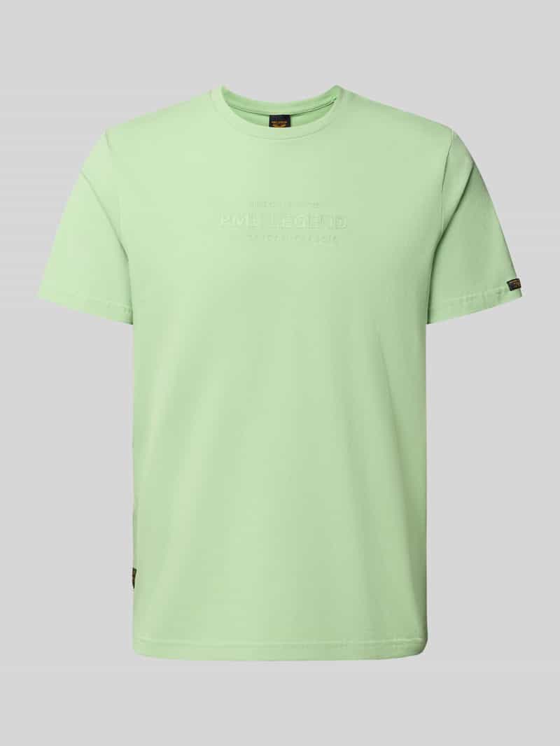 PME Legend T-shirt met labelprint en ronde hals