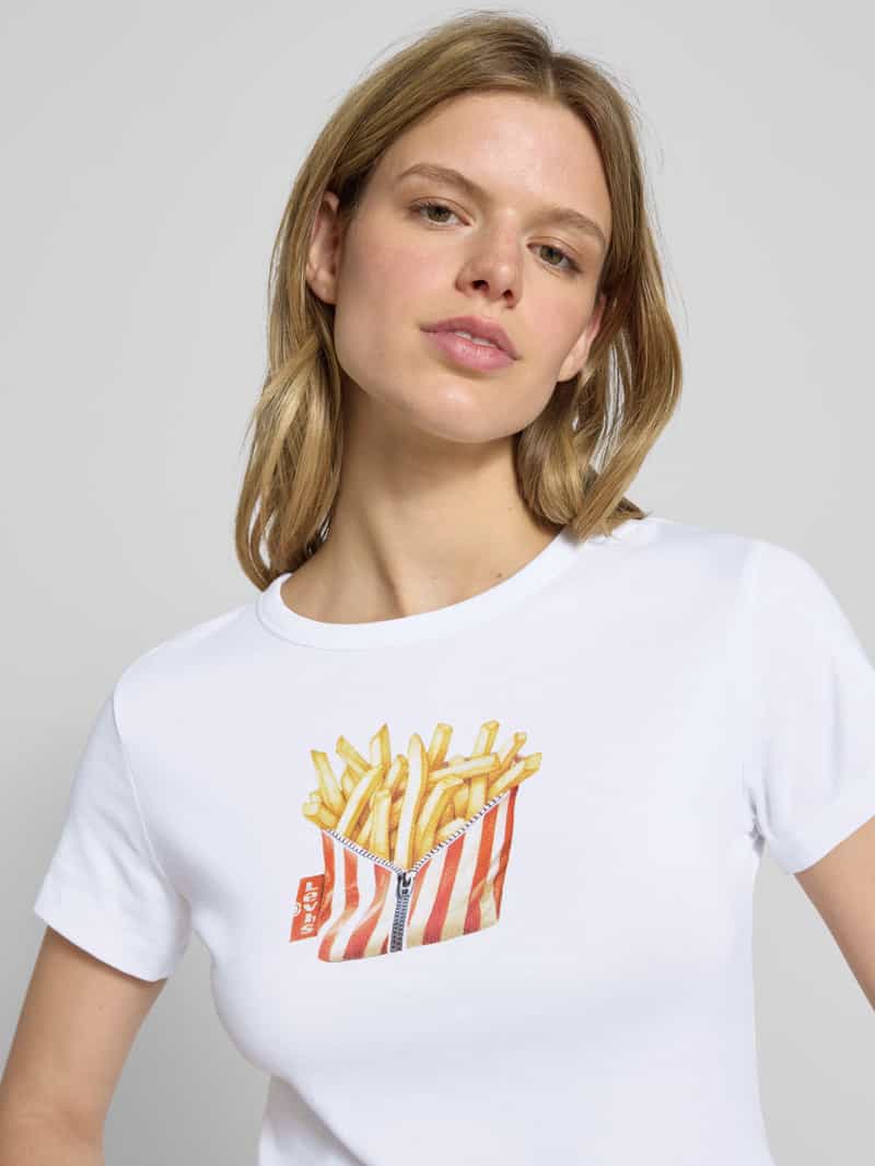 Levi's Regular fit T-shirt met logoprint model 'Rickie'