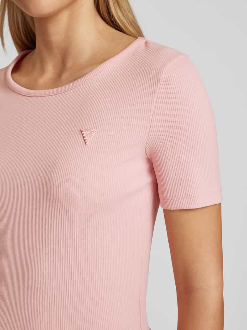 Guess Activewear T-shirt met geribde ronde hals model 'STEFFI'