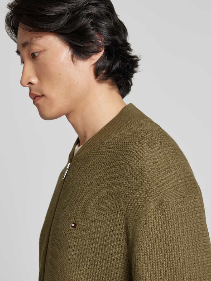 Tommy Hilfiger Regular fit gebreid jack met ritssluiting