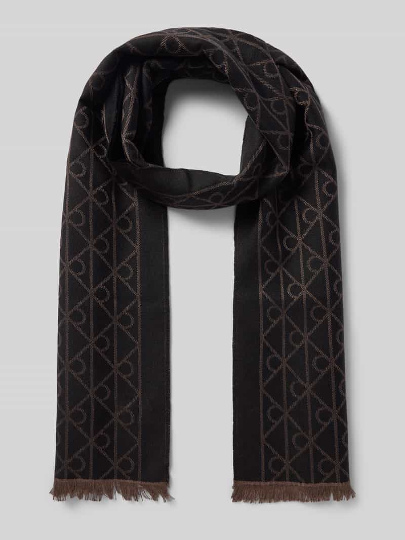 Calvin Klein Modieus sjaaltje TONAL AOP WOOL LW SCARF