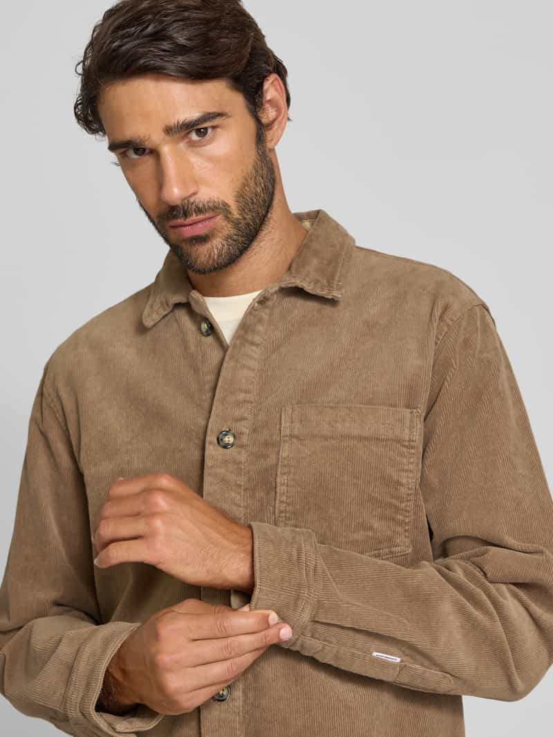 lindbergh Modern fit overhemdjack met borstzak model 'Superflex'