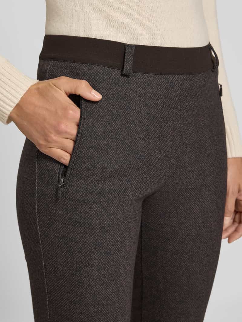 Raphaela By Brax Slim fit stoffen broek met persplooien model 'Lilyth'