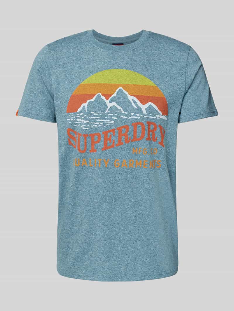 Superdry T-shirt met motief- en labelprint model 'Great Outdoors'