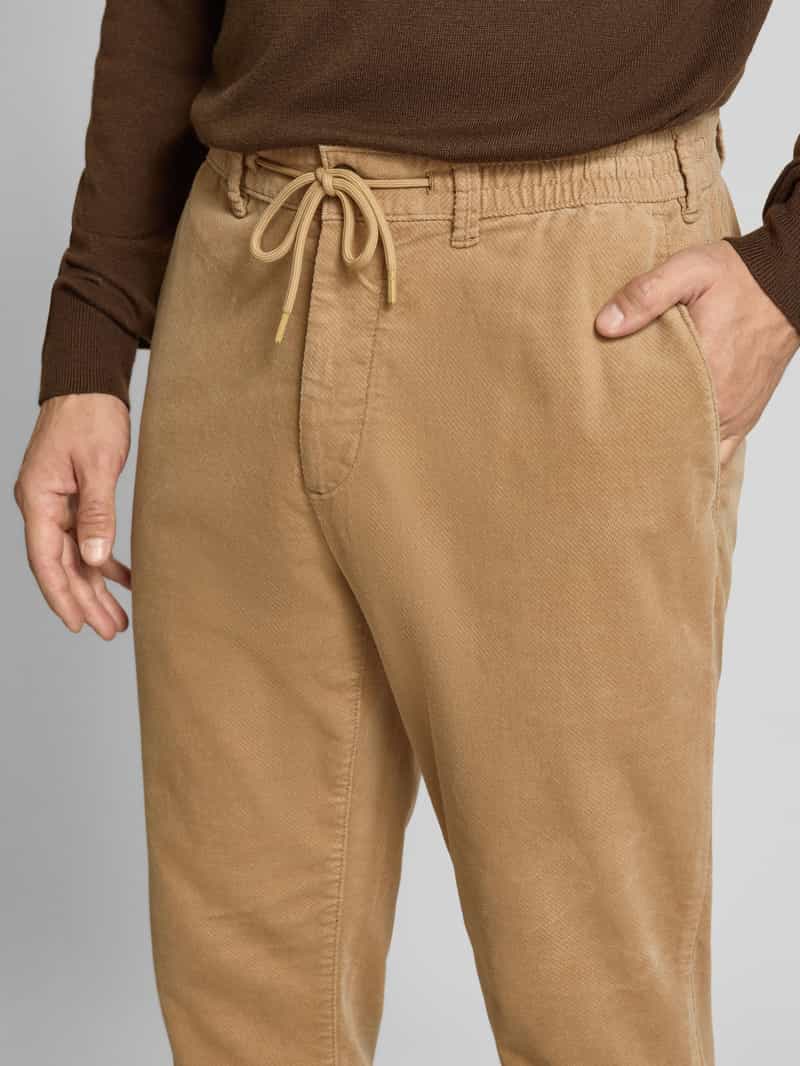 MCNEAL Tapered fit corduroy broek met structuurmotief