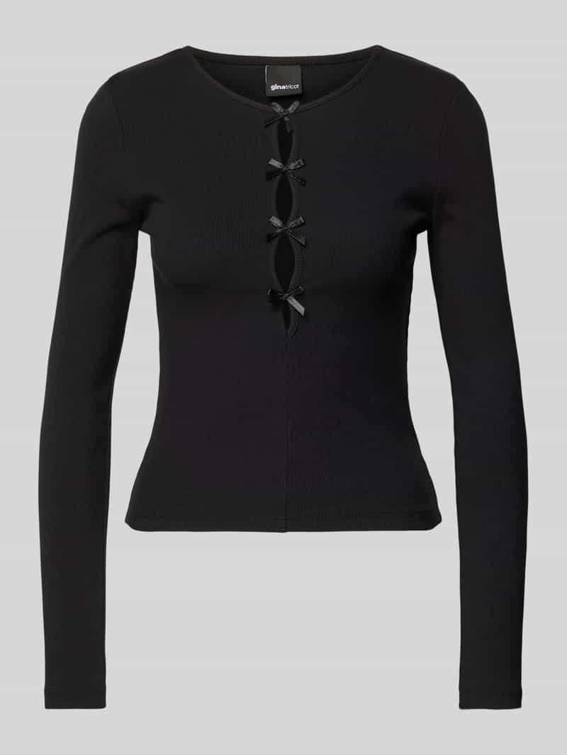 Gina Tricot Shirt met lange mouwen en strikdetails