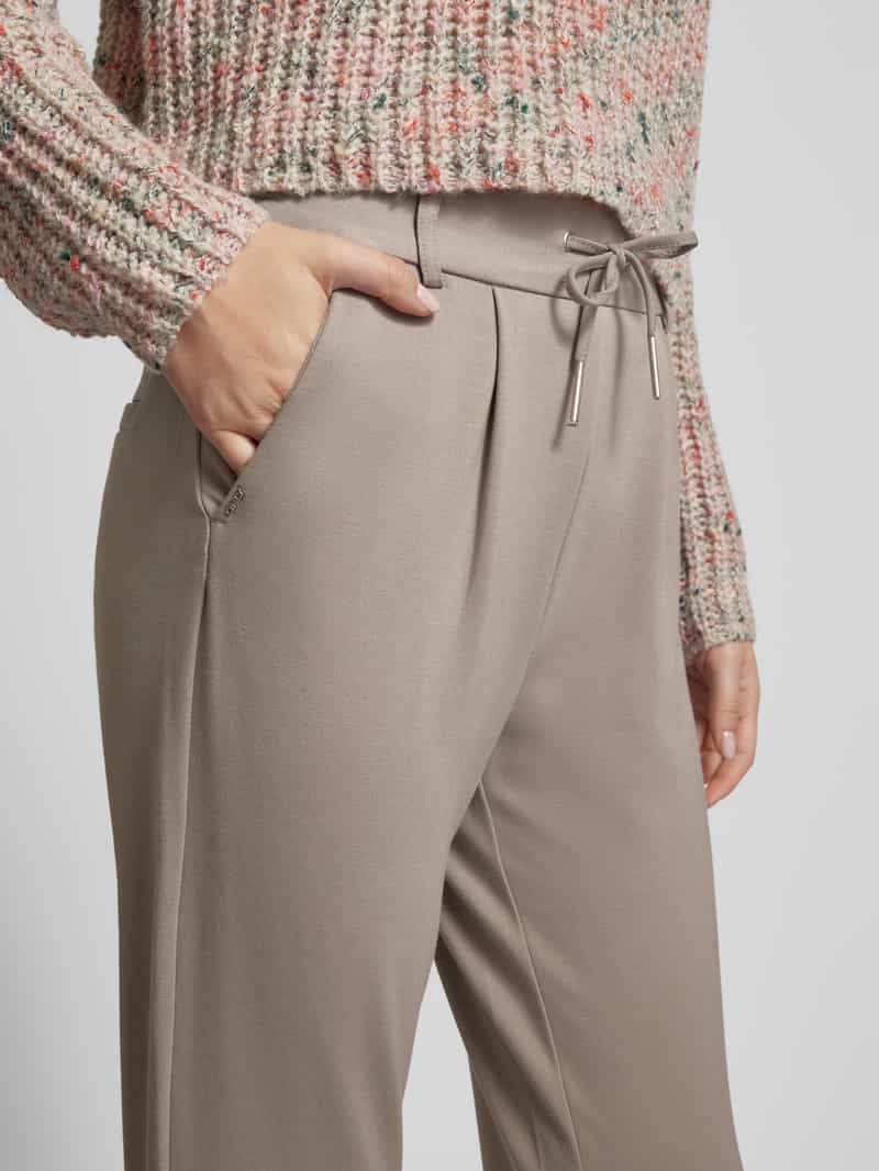 Only Slim fit bandplooibroek met tunnelkoord model 'POPTRASH LIFE EASY'