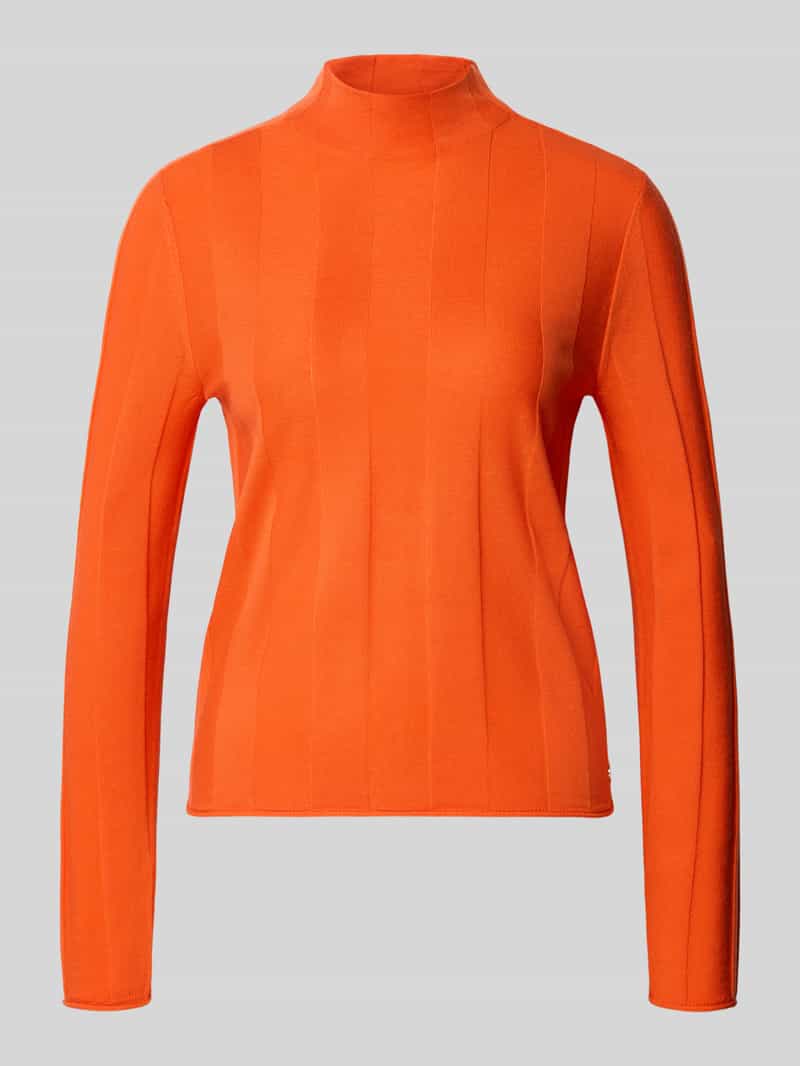 Marc Cain Gebreide pullover van scheerwolmix met opstaande kraag