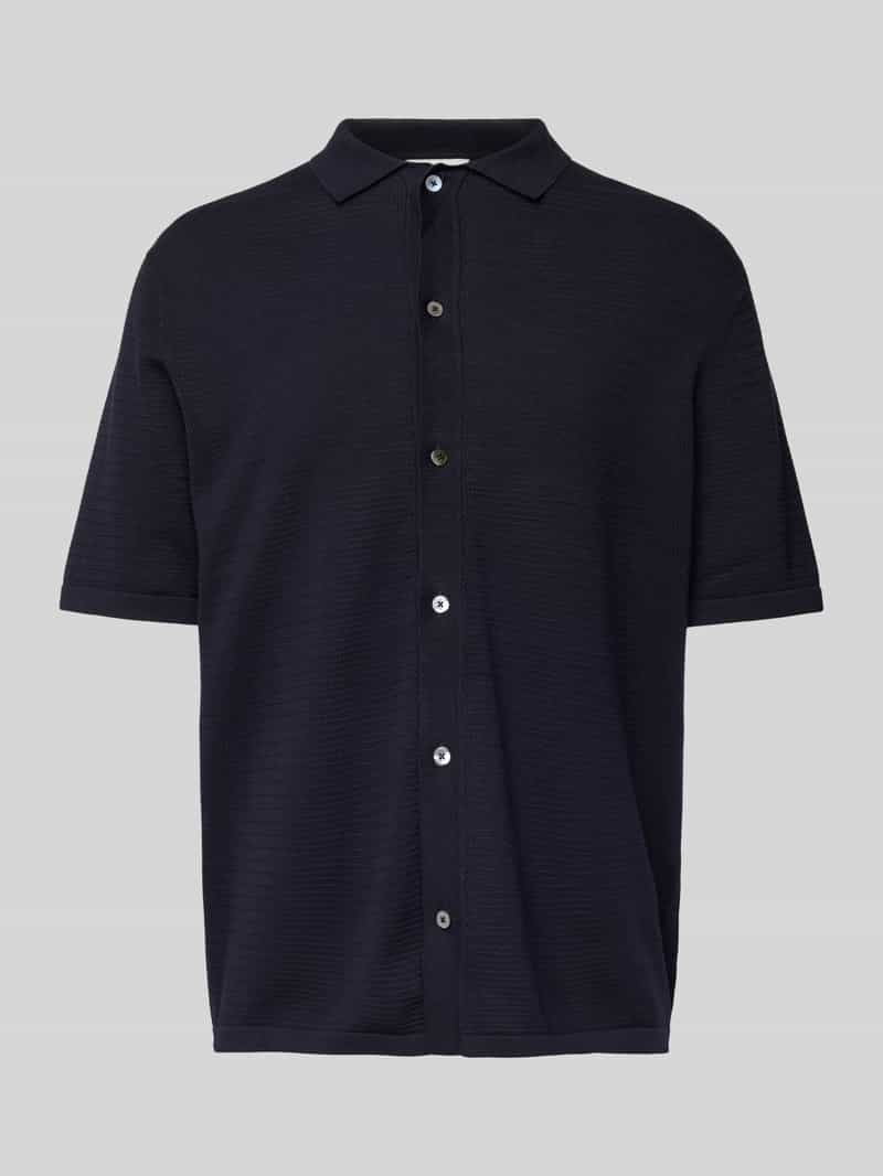 Profuomo Regular fit vrijetijdsoverhemd met structuurmotief