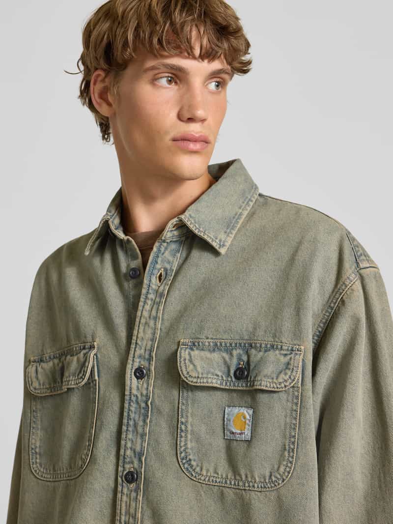 Carhartt Work In Progress Jeansoverhemd met knoopsluiting model 'Tigan'