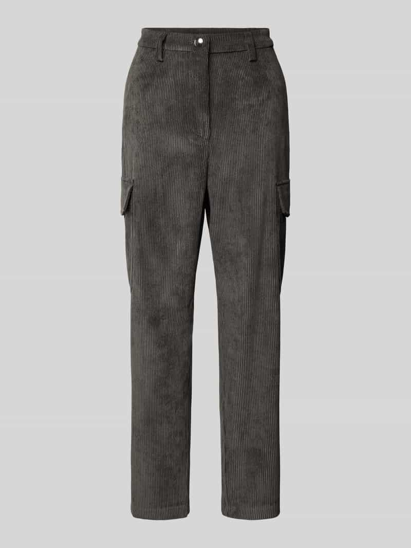 MAC Tapered fit corduroy broek met cargozakken, model 'Rahel'