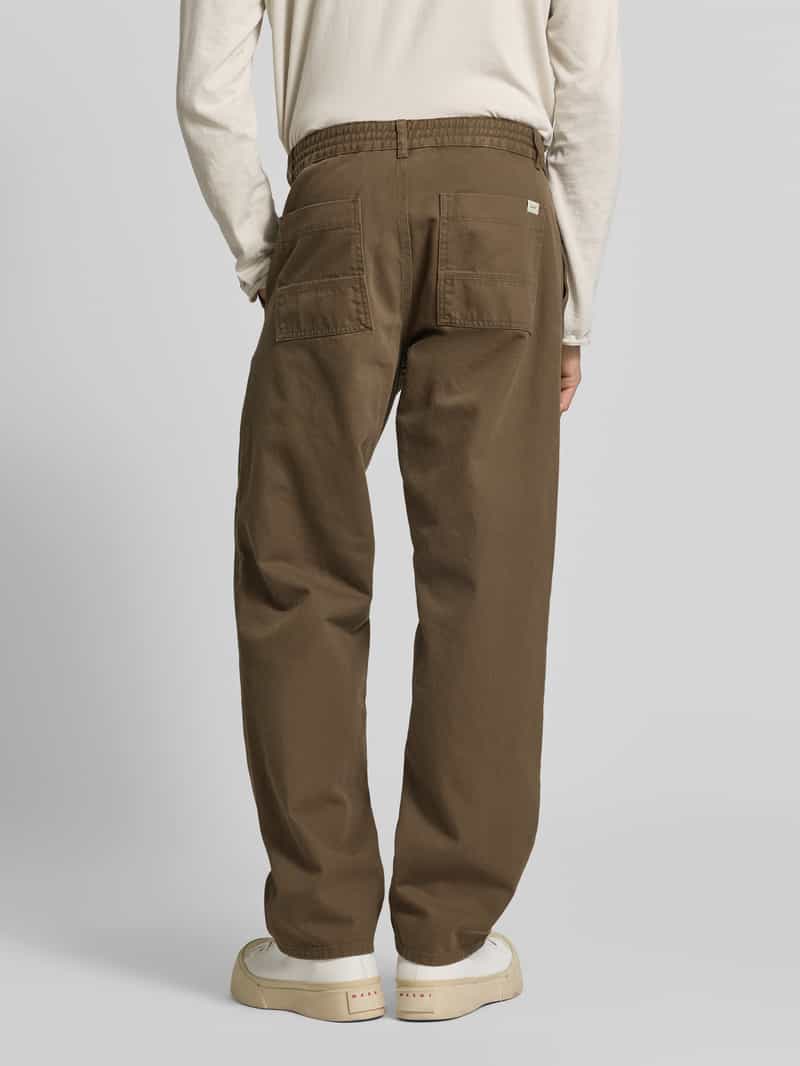 Forét straight fit jeans met elastische band