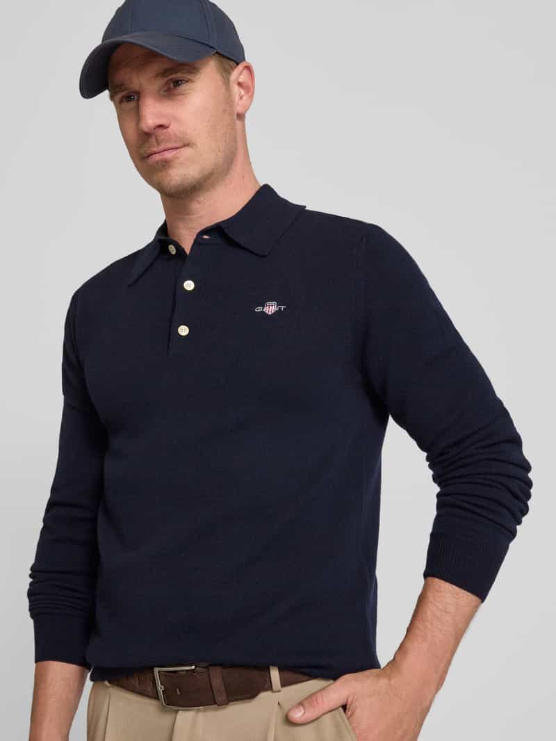 Gant Gebreide pullover met kentkraag
