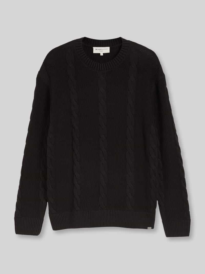 Tom Tailor Denim Pullover met kabelpatroon-structuur