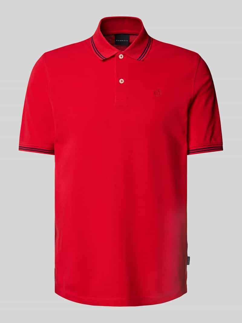 Bugatti Regular fit poloshirt met labeldetail