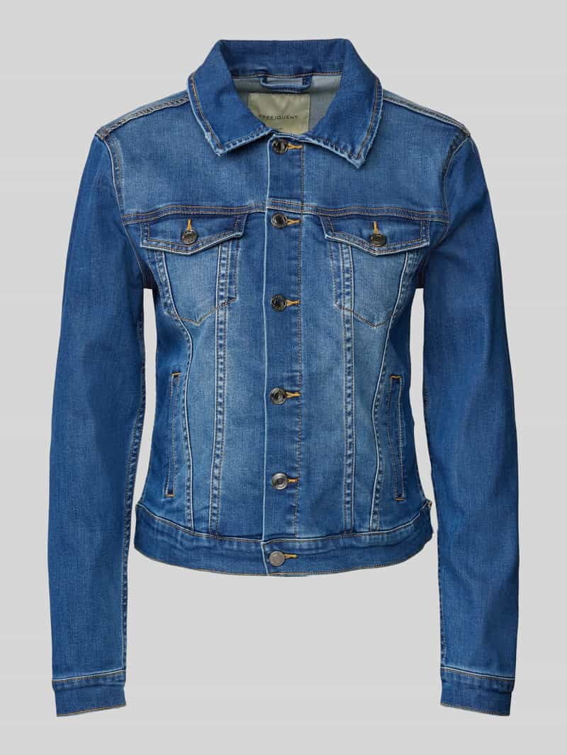 FREE QUENT Jeansjack met klepzakken model 'Rock'