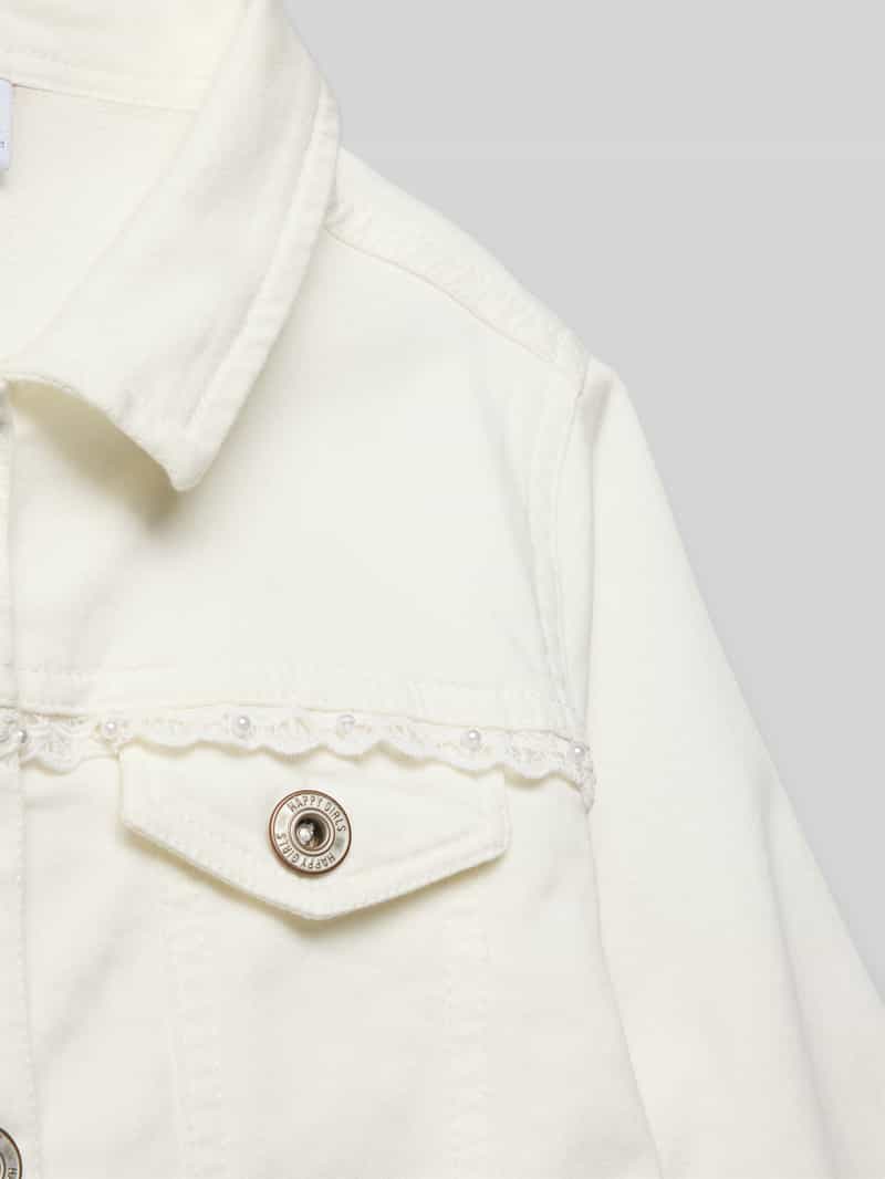 Happy Girls Regular fit jeansjack met kant