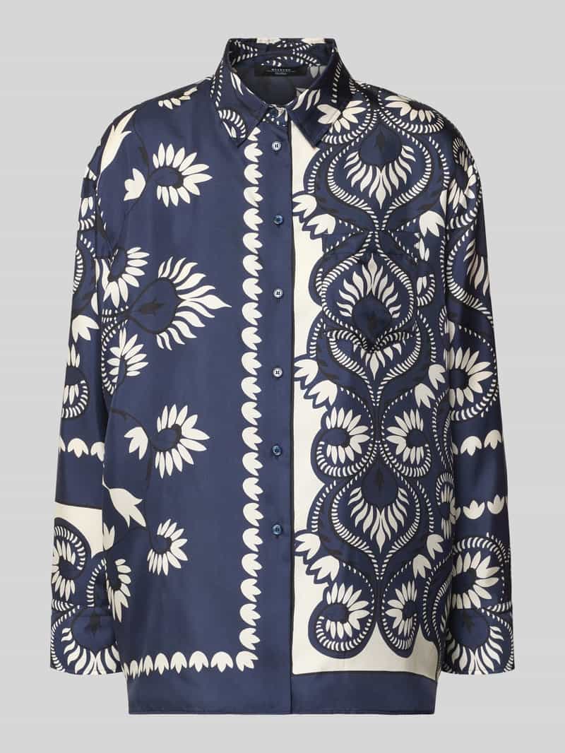 Oversized Blouse met lange mouwen van pure Zijde Model 'LASTRA'