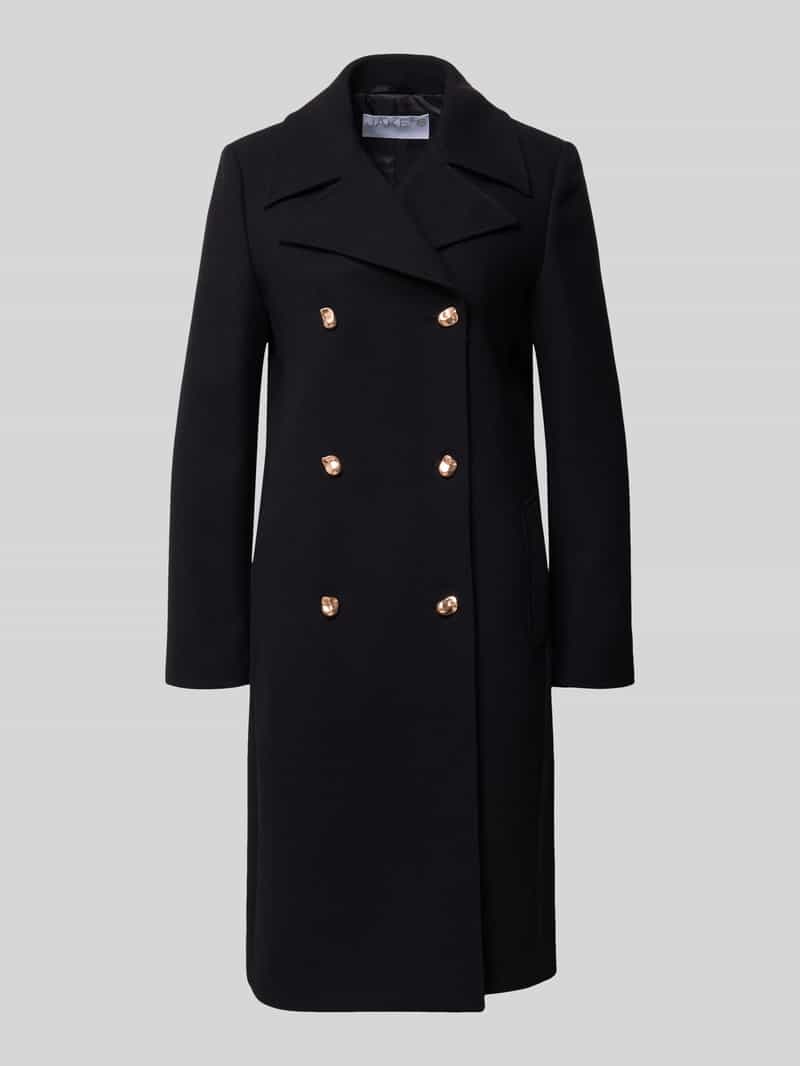 Jake*s Collection Lange jas met goudkleurige sierknopen