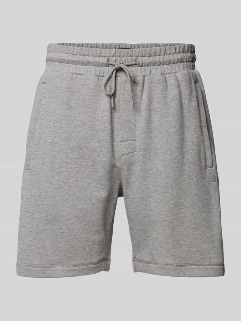 Boss Regular fit sweatshorts met labelopschrift