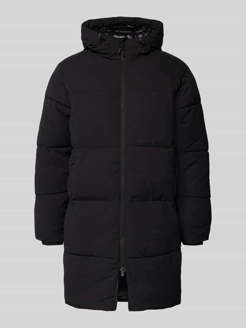 jack & jones Regular fit gewatteerde lange jas met capuchon model 'Jorvester'