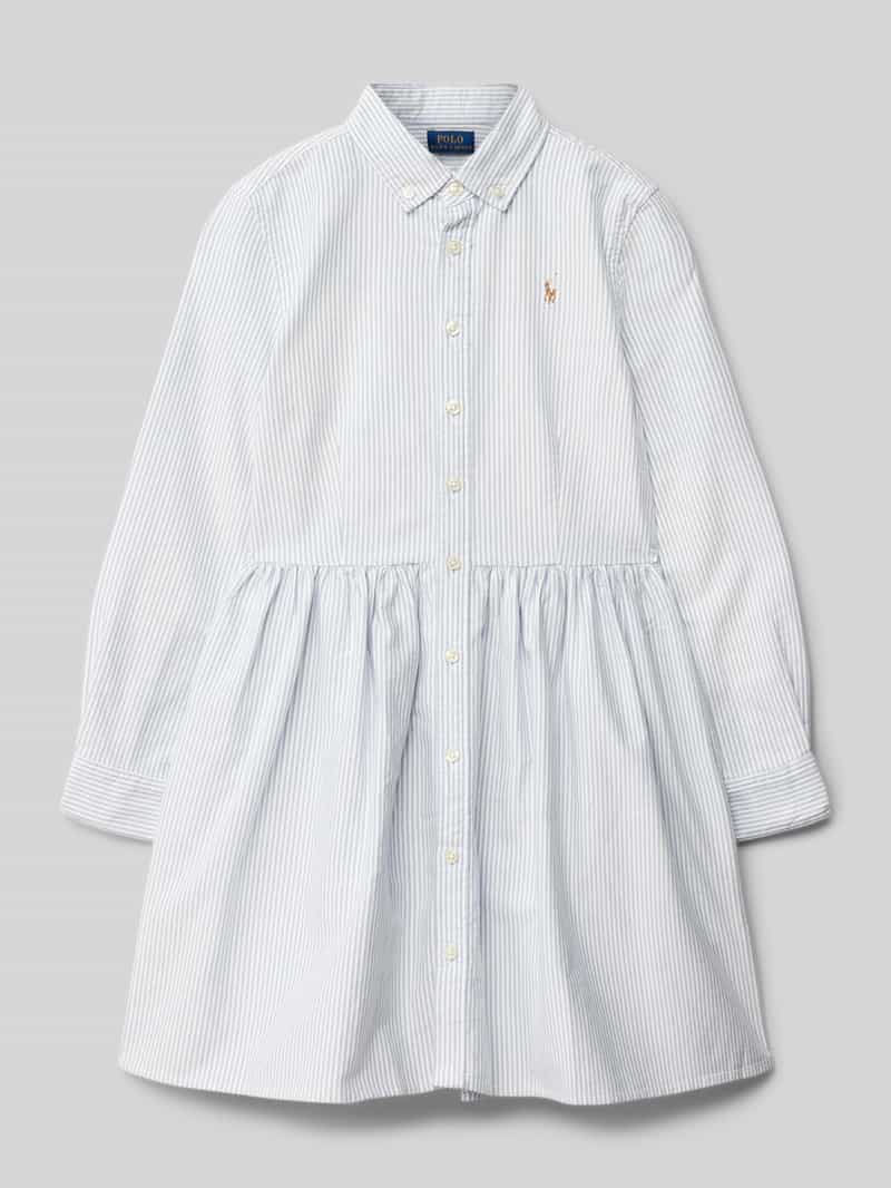 Polo Ralph Lauren Teens Overhemdjurk met doorknoopsluiting model 'WEYLYN'